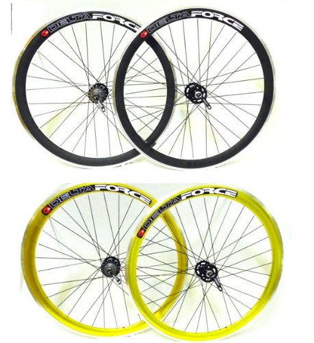 Quando Rims 700c Single Speed “Fixie” Wheels, QUANDO ULTIMATE hubs, deep rims, Gold ...