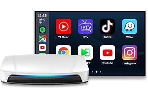 Carlinkit Carplay Android Ai Box 8GB 128GB Qualcomm HDMI Wireless Adapter | Android 13 system for car screen, HDMI cinema video output, 8GB RAM 128GB ROM, Qualcomm octa core processor, SIM and TF slots