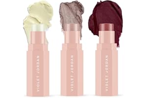 VIOLET JORDAN Glow & Go Trio Set - 3 Pack Make-up Sticks for Older Women & Mature Skin - Blush Stick, Highlighter Stick & Moisturiser