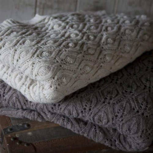 Flora Knitted Throw (Mocha or Beige) (Mocha)