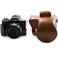 kinokoo Canon EOS M50, Full Case for Canon EOS M50 and 15-45mm Lens,PU Leather Cover Bag Protective Case