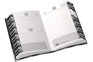 OXFORD Agenda Scolaire 2024 - 2025 AIRNESS FUSE COLLECTOR Couverture rigide ouatinée 12 x 17cm Journalier Noir