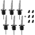 Liquor Pourer, 6-Pack Bottle Pourers for Spirits Pourer Spout Pourer Spirit Liquor for Pours Liquid, Olive Oil, Wine, Vinegar Suitable for Bars, Clubs,Home Use, About 3/4" Bottle Mouth