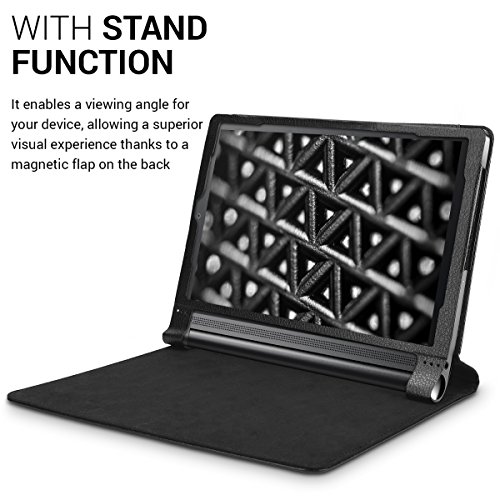 kwmobile Hülle für Lenovo Yoga Tab 3 Plus – Tabletcover Slim Case Tablet Schutzhülle – Smart Cover Tabletcase Schwarz - 6