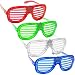 Produktbild Skitic 4 Piece Unisex Fashion LED Brille Glow Kühle Blinkende Gläser Geschlitzt Shutter Shades Leuchten Glasses Funny Eyewear für Erwachsene und Kinder Party Tanzen Nacht Pub Bar Klub Rave