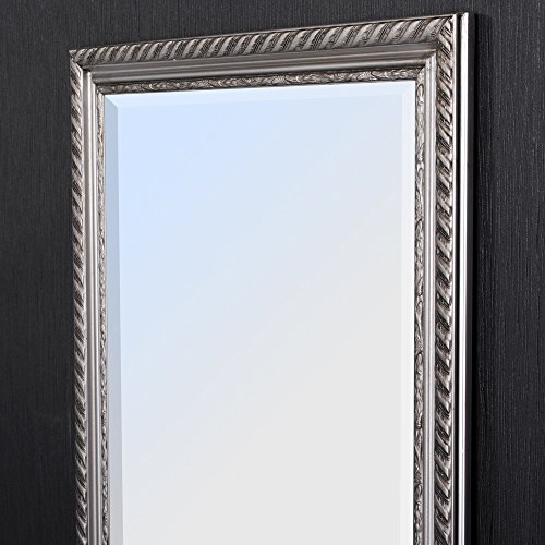 WANDSPIEGEL BAROCK SILBER ANTIK DESIGN SPIEGEL Stripe 160x60cm MIT HOLZRAHMEN - 6