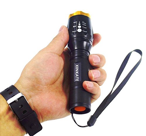 XINKAITE 2000lm LED Taschenlampe, Cree XML L2 Aluminium Fackel 5 Helligkeit Zoombare fur Camping - 4