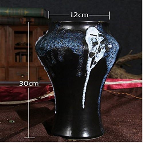 NOHOPE Retro Manual Ceramic Vases Desktop Emulation Flower Container Home Hotel Decor Coarse Pottery Flower Pot Ornament,A