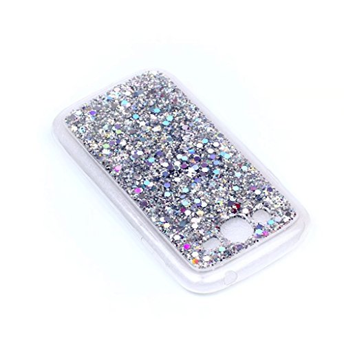 Samsung Galaxy 19060 Hülle Shiny Sparkle Schutzhülle,MUTOUREN Fashion Glitter Glitzern Protective Handy Hülle Schutz hülle Back Cover Bling Case Bumper Protector für Apple Samsung Galaxy 19060 – Silber - 4