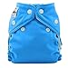 NEW 2010 COLOURS FuzziBunz Perfect Size Pocket nappy, with insert, big sky, popper fastening, medium (15-30lbs)