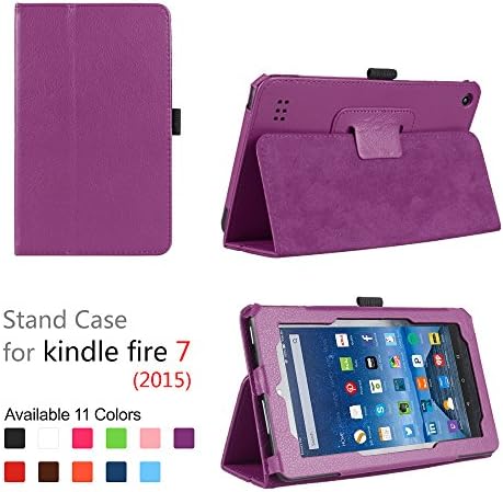 Amazon fire 7 case,Standing case for kindle fire 7 Tablet (Fire 7โโ Display 5th generation,2015 Release Only),Color (Purple)