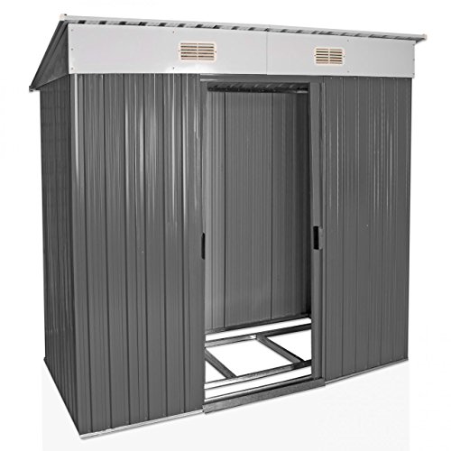 Rotfuchs Metall-Gerätehaus 194 x 121 cm Geräteschuppen Garten Schuppen Gartenhaus inklusive Fundament - 2