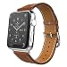 Produktbild MoKo Armband Kompatibel für iWatch Series 1/2 42mm, Single Tour Lederarmband Replacement Wrist Band Watchband Strap Watchband Uhrband Uhrenarmband Erstatzband, Braun