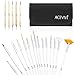 ACEVIVI 20pcs Nail Art Designing Painting Dotting Detailing Pen Brushes Bundle Tool Kit