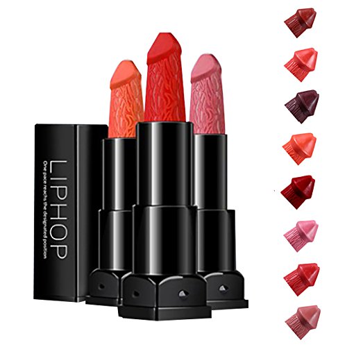 Wishwin Lippenstift Lipgloss Penis Matt Langlebig Feuchtigkeitsspendende Wasserdichte Lippenstift Make-up Kosmetik 8 Farben - 2
