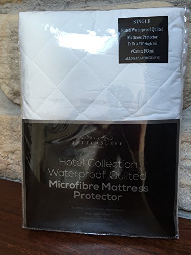 The Bettersleep Company Brand Waterproof Quilted Microfibre Mattress Protectors Single Bed- Hotel Quality Anti Dustmite, Waterproof, Absorbent, Breathable & Fully Fitted