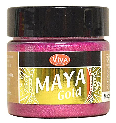Viva Decor Maya Gold -Magenta- 45ml Metallglanz Farbe, Metallic Effekt
