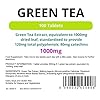 Lindens Green Tea 1000mg Tablets | 100 Pack | Green Tea Extract, Equivalent to 1000mg Dried Leaf, Standardised to Provide 120mg Total Polyphenols; 80mg Catechins - Image 4