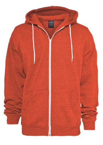 Preisvergleich Produktbild Urban Classics Melange Zip Hoody, red, Größe L