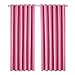 Produktbild Blackout Ring Top Paar Vorhänge (229 x 182 cm) Thermische Interwoven Blackout Paar Vorhänge Energieeinsparung Geräusch Reduzierung Vorhänge 2 Raffrosetten (2 x 90" W x 72" L), Rosa)