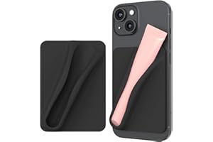 MOPZIJA Lipgloss-Schutzhülle für Handy, Lipgloss handyhülle，handyhülle Lipgloss Halter，seidiges Silikon, Lippenhalter, zum Aufkleben, kompatibel mit iPhone, Samsung, Galaxy alle Smartphones（Schwarz）