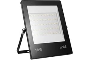 Yinet-EU 50W Projecteur LED Extérieur 5000LM Sécurité Super Haute Lumière Spot LED Exterieur 6000K Blanc Froid LED Floodlight Imperméable IP66 Spotlight pour Jardin Cour Terrasse Square Usine