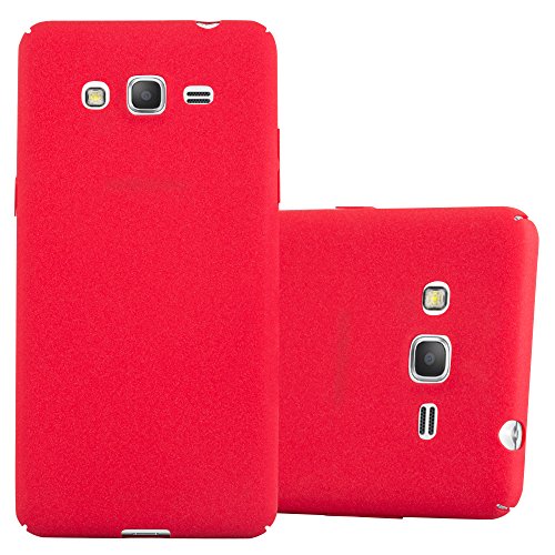 Samsung Galaxy GRAND PRIME Funda Super Delgada de Pl  stico Duro en FROSTY ROJO de Cadorabo  Dise  o FROSTY      Cubierta Protectora Ligera con Antichoque y Resistente al Rayado para Tel  fono M  vil     Protecci  n Carcasa Case Cover