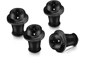 WIWONEY Tapón de Vino al Vacío, Set 4 Unidades, Silicona, Negro