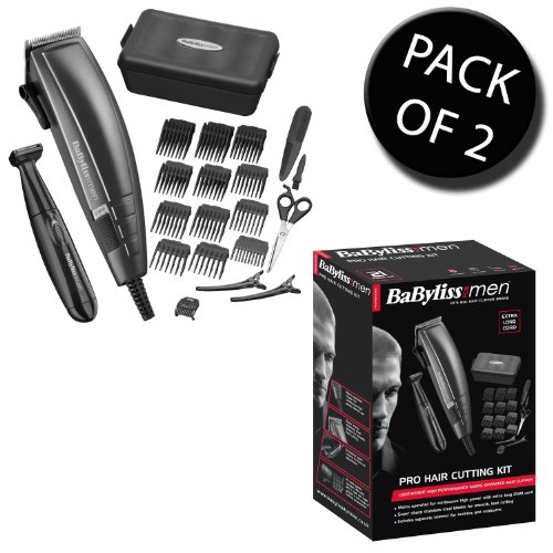 2x BaByliss 7447BU Pro Hair Cutting Kit for Men