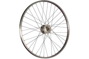TAYLOR-WHEELS 26 Pulgadas Rueda Delantera Bici Aluminio Dinamo buje Plateado