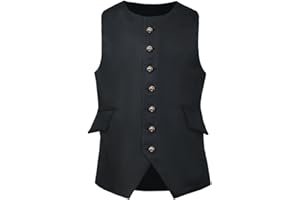 BPURB Garçons Gilet sans Manche Gentleman Enfant Vêtement Soirée Vest Suit Manteau avec Bouton Casual Doux Mariage Cérémonie Baptême Costume