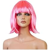 Vipfoni Pink Blunt Party Wig