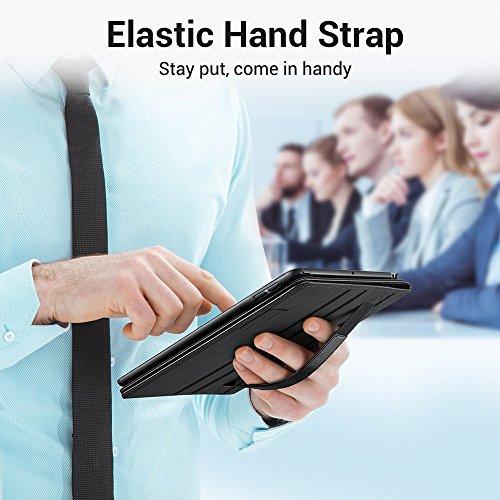 Neues iPad 9.7 2017 Hülle, ESR® Intelligent Bildserie Cover Unternehmen Stil Case PU Ledertasche mit Auto aufwachen / Schlaf Funktion Schutzhülle für Neue iPad 9.7 Zoll 2017 (Schwarz) - 3