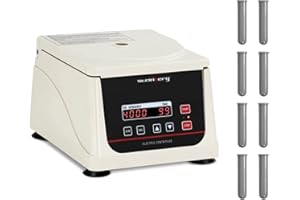 Steinberg Systems Tabletop Centrifuge Laboratory Centrifuge Machine Lab Electric 8x15ml RCF 1880g SBS-LZ-1000SLS (Steel Sheet Casing, Max. 8 Test Tubes, Digital Display, Timer 0-99min)