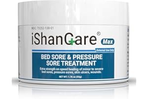 iShanCare® Bed Sore Cream - Fast & Safe Natural Healing Pressure Sore Cream, Bedsore Wound Care Healing Ointment, Treatment for Bed sores Pressure Sores Diabetic Ulcer Wounds Burns and Cuts