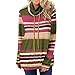 Produktbild TianWlio Damen Hoodie Frauen Langarm Hoodie Mode Langarm Herbst Winter Cowl Neck Striped Langarm Kordelzug Pullover Top Sweatshirt Taschen