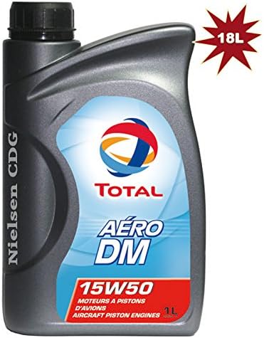 Total Aero DM 15W50 - Aircraft Oil For Piston Engines - 18 Litre