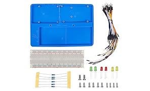 SunFounder Breadboard Kit RAB Holder, 830 Points Solderless Circuit Breadboard, Jumper Wires, LED, Resistors for Arduino Uno R3, Mega 2560 & Raspberry Pi 3 Model B, 2 Model B and 1 Model B+