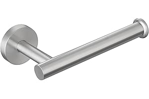 MARKCCO Toilet Paper Holder, Toilet Tissue Holder, Wall Screw Mounted for Bathroom, Kitchen, Washroom, Modern Design, Holds Mega Tissue Rolls, Stainless Steel Rustproof Brushed Nickel