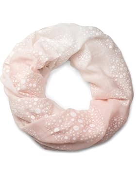 styleBREAKER Kreise Punkte Pusteblumen Flock Print Loop Schlauchschal, Damen 01016106