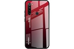 HAOYE Funda para Xiaomi Redmi Note 8T Fundas, Tapa Trasera de Cristal Templado Resistente a Arañazos, Carcasa Protectora de Parachoques de TPU Silicona Fundas Case Cover(5)