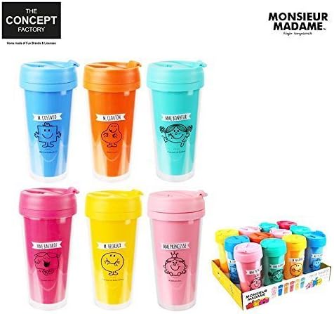 Set of 2 Mugs Transport isothermal insulation Mr Ms. Monsieur Madame - Assorted