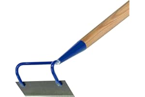 SOLADIRECT 20 cm Wide Hoe Swan Neck Cultivator - Heavy-Duty Solid Steel Dutch Hoe with 120 cm Wooden Handle - Ideal for Digging, Weeding & Soil Cultivation - Rust-Resistant Gardening & Landscaping Tool