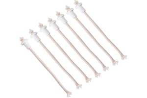 PILIPANE 7 supporti in ceramica per torcia, bottiglia di vino, olio, candela, lampada in fibra di vetro resistente al calore per cherosene (18,5 cm), stoppini di ricambio in fibra di vetro, stoppini di