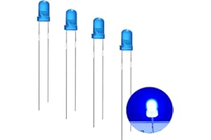 KA WAH CORE 120 Stück 3mm LED Leuchtdioden, 2 Pin LED Dioden, Extra Hell 3 mm LED Sortiments kits, Diffus Dioden Set für Wissenschafts projekte, Heimwerkerprojekte (Blau 120 Stück)