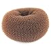 iLuLu Beauty 1 Piece Hair Styling Mesh Chignon Bun Shapers Brown Color Medium Size (7-8cm Diameter)
