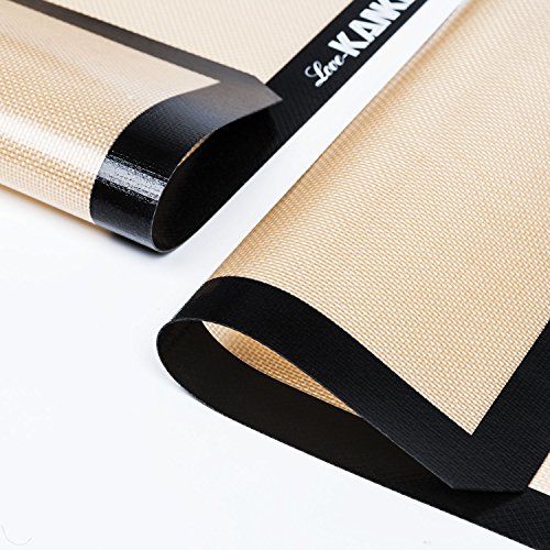 Love-KANKEI Silikon Backmatte Dauerbackfolie Backunterlage Antihaftbeschichtet, BPA frei, 2 Stück, 29.5 x 42 cm - 6