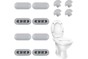 Lotbun Caoutchoucs de siège de Toilette,lunette wc,tampon en caoutchouc pour couvercle de toilette et siège de toilette (6)