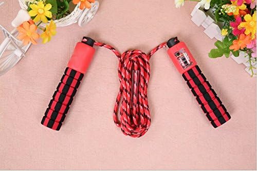 RICISUNG Indoor and outdoor fitness health aerobic exercise with count skipping body sculpting(red)
