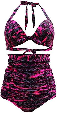 Vilamon Sexy Swimwear Women's High Waisted Halter Neck 2 Piece Swimsuit Bikini Set